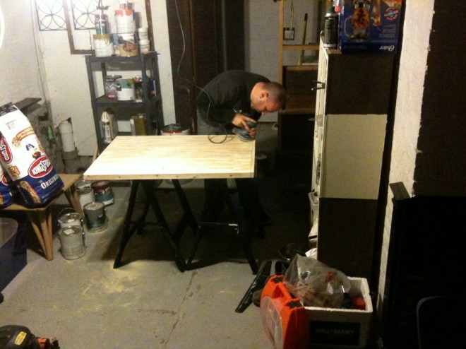 He's a more patient power sander than me.