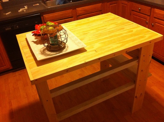 New kitchen island, assembled!