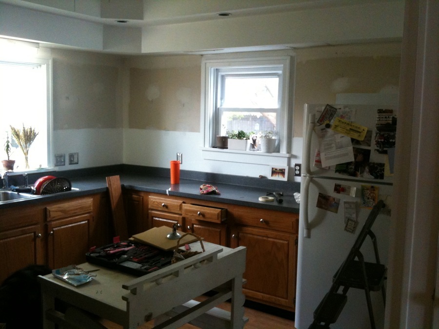 Kitchen cabinet removal.