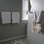 Final bathroom towel racks! Plenty of room for guest towels now. 