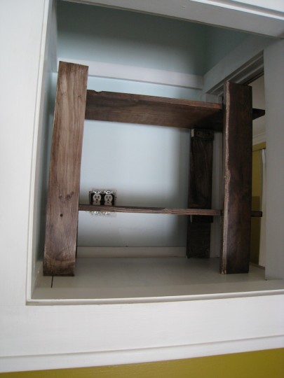 Little DIY shelf adds lots of storage space.