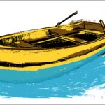 Illustrated boat. No surprise, I love the water + boats. By Hero Design.