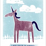 Unicorn. Enough said. Perfect for a kid's room. By Hero Design.