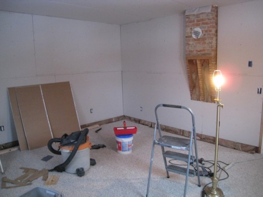 Phew, all of the drywall is UP.