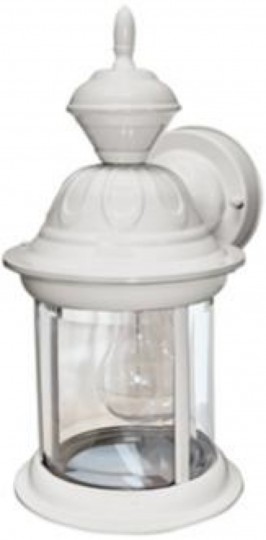 Light #6. Bridgeport Matte White ENERGY STAR® Outdoor Wall Light from LampsPlus.com