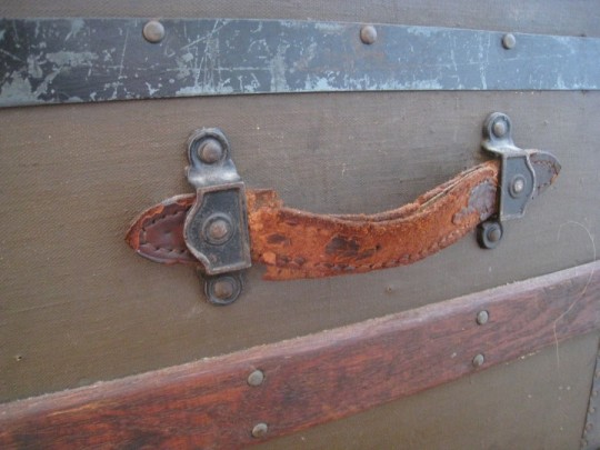 Leather trunk handles! (Too brittle to put my trust in though! Handle with care.)