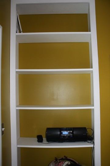 Emptier, bowing shelves.