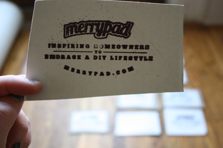 DIY blogger business cards.