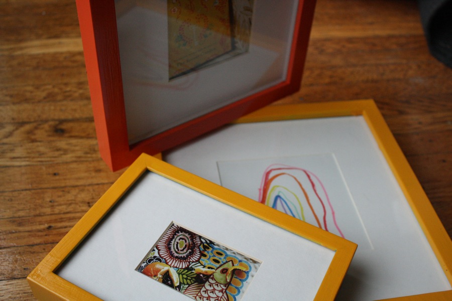 Painted picture frames.