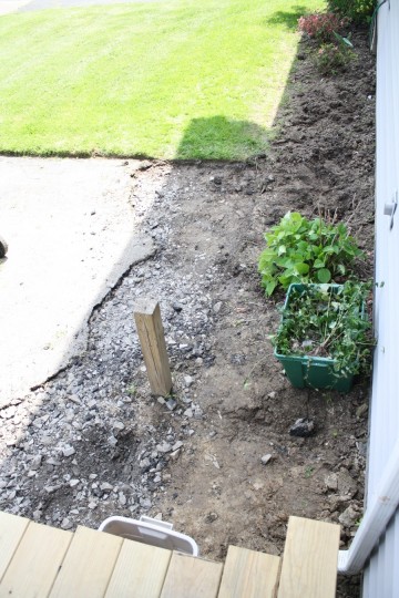 Extended garden, shortened driveway. Extended garden, shortened driveway.