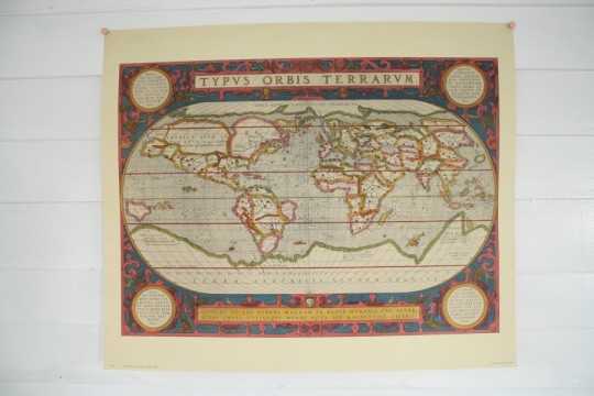 Old world map.