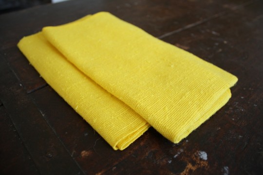 Brand new bright yellow napkins.