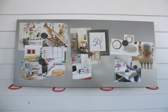 Guest room old school idea board.