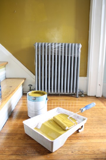 Painted behind the radiator, successfully.