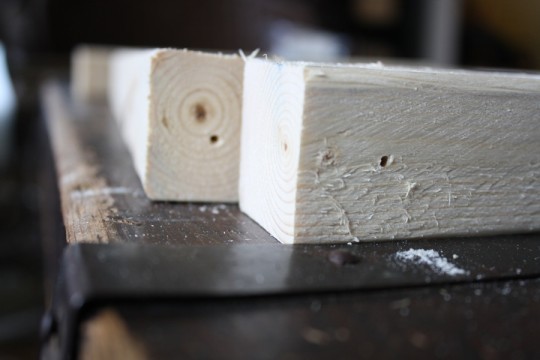 Pre-drilling the boards helped eliminate splitting, and made connecting the boards much easier. 