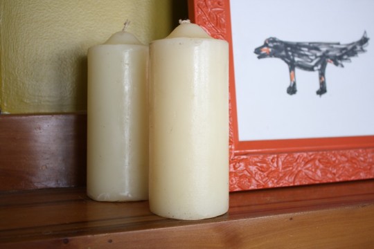 Test subjects: Denty, but unused ivory candles.