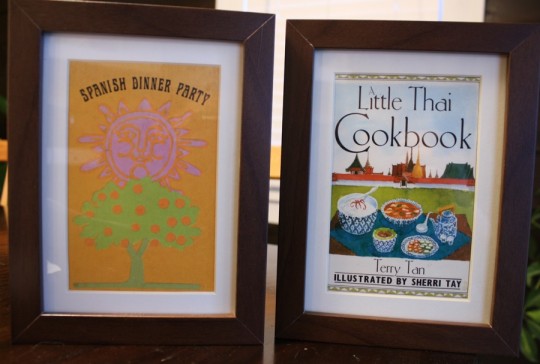 Small books were framed without damage.