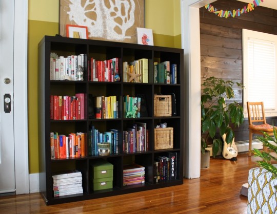 Living Room IKEA EXPEDIT shelving.