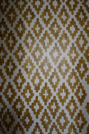 Perfectly imperfect hand-painted ikat wall paper.