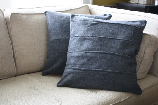 Scrappy success: the third and fourth completed pillows.
