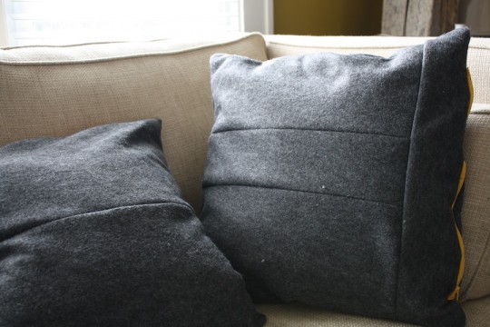 A little scrappier than others, the backsides of these pillows took on a more patchwork appearance. 