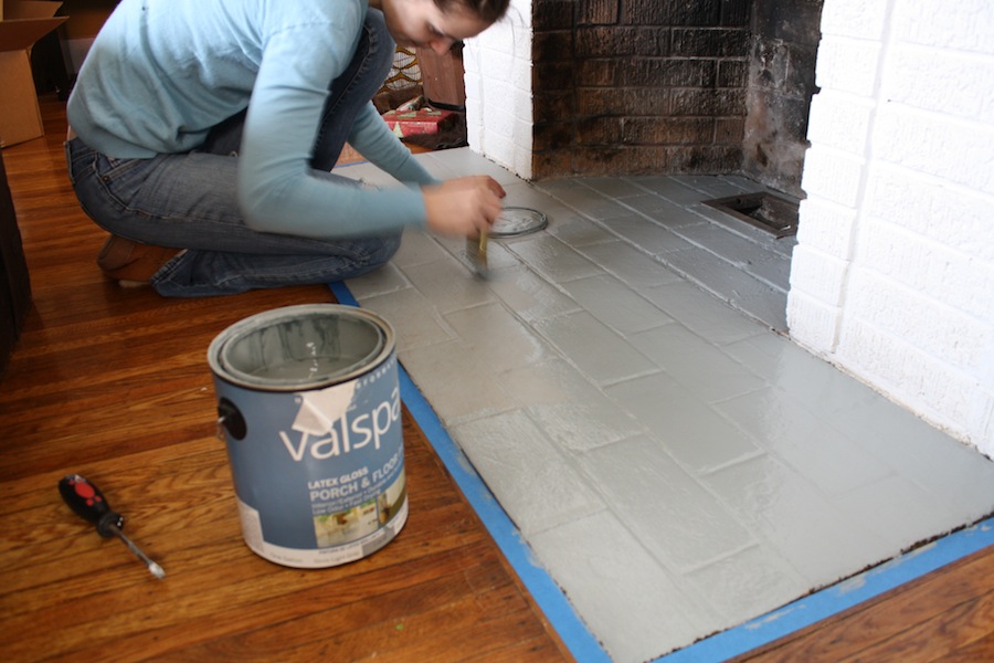 living room hearth makeover.