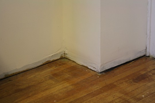 Office baseboard... MIA.