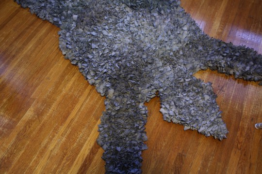 Shaggy rug, complete.