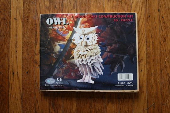 Baby's first 3D owl puzzle!