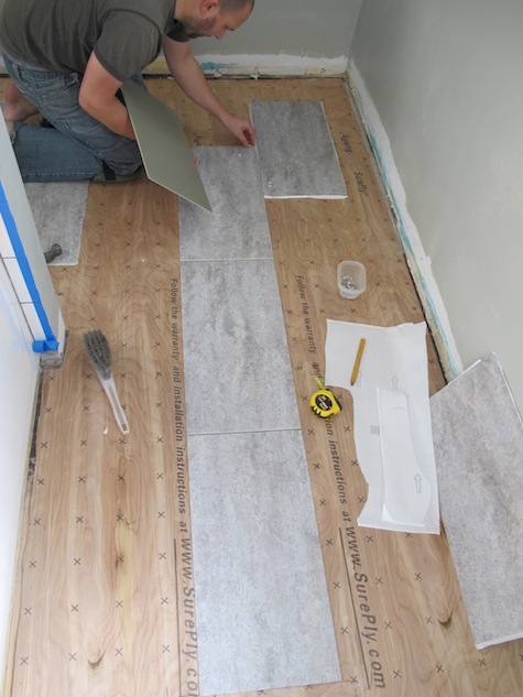 A fast DIY - how to install groutable vinyl adhesive tile.