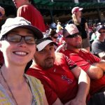 With Pete and Marty at the Angels game.