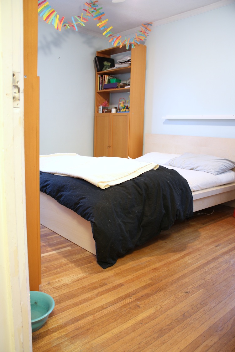 New IKEA bed in the guest room.