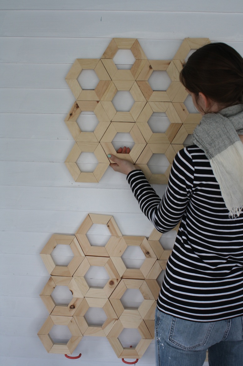 DIY Honeycomb Hexagon Headboard