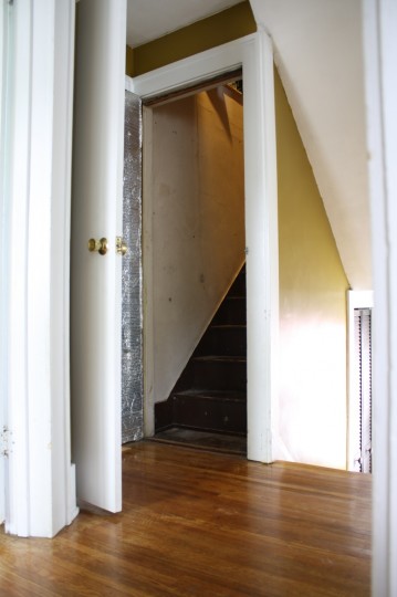 Ooh, dramatic. The lesser seen attic entryway.