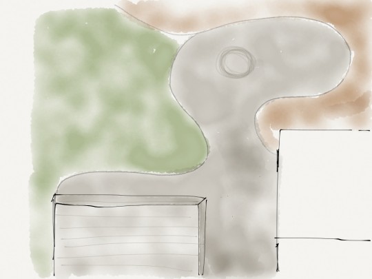 Patio designing via the Paper iPad app. Patio designing via the Paper iPad app.