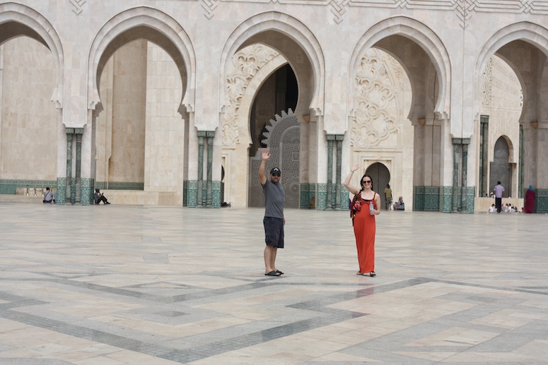 Pete and Erin at the Hassan II Mosque, Casablanca, Morocco.