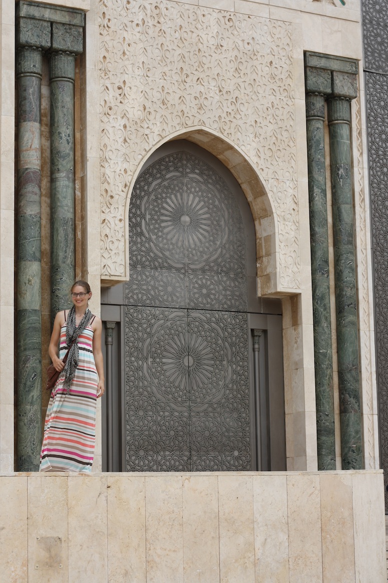 At the Hassan II Mosque, Casablanca, Morocco.