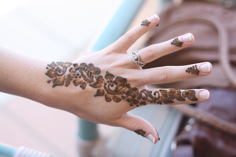 Moroccan henna before the wedding.
