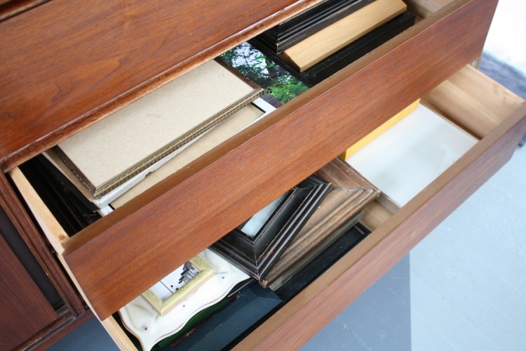 Umm, lots of frames taking up all of the drawer space in my sideboard.