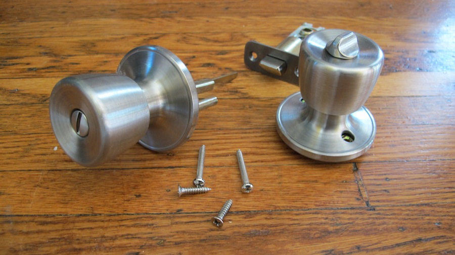 Pieces to the doorknob puzzle.