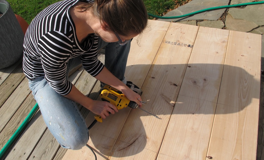 Making our own wedding tables, I swear we're not going crazy.