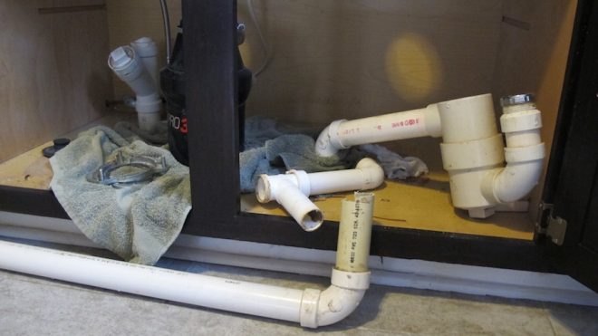 Uhhh, plumbing issue #2: Our drainage system has completely crumbled.