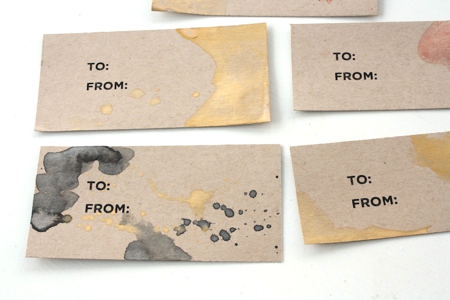 Watercolored tags starting to look a little bit better.