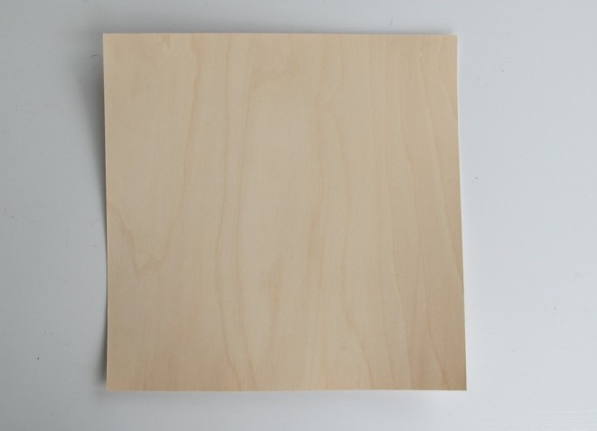 Using real wood veneer in birch for a DIY cake bunting.