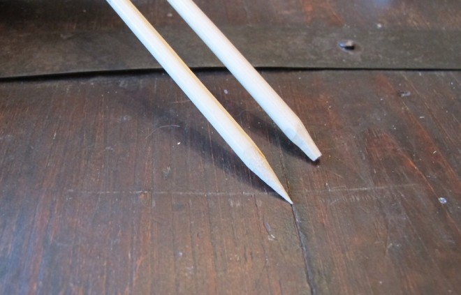 Yes, store-bought smores sticks came in handy for our wedding cake bunting.