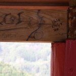 Picnicing areas inside the mirodouros on the island were really the only place we saw "vandalism". And we contributed.
