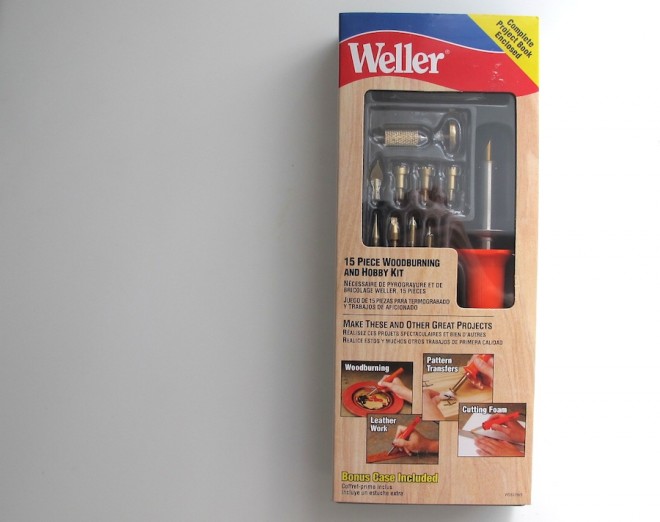 Our newest tool: The Weller Woodburning Kit.