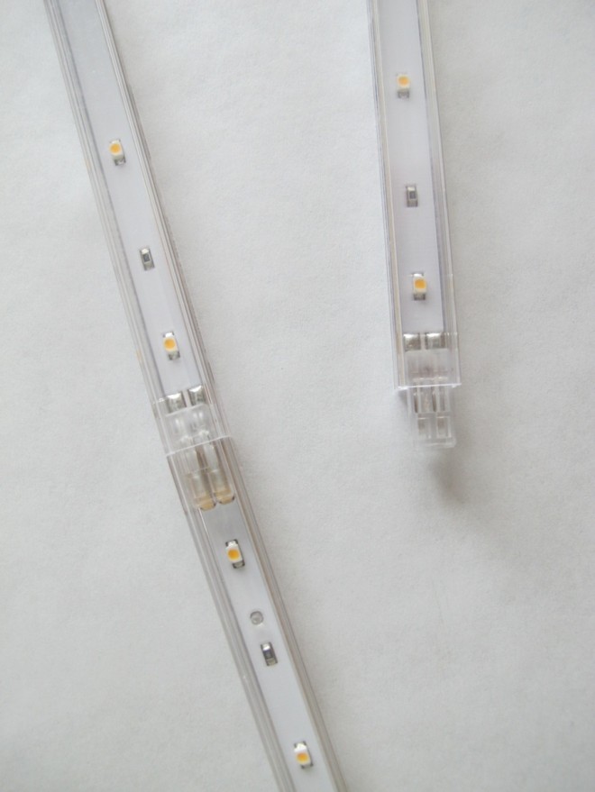Three lengths of LED light pair up to be 30" in length.