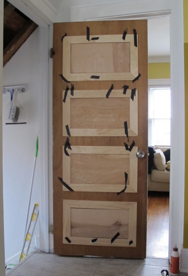 Kitchen door paneling.