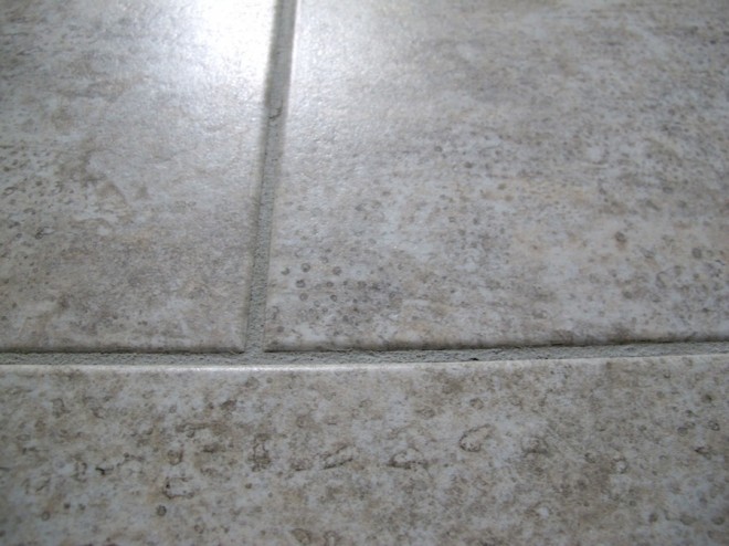 Finished kitchen floor post-regrout.